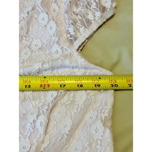 Y2K Baby Pink Lace Fairy Coquette Plus Top XXL - Picture 4 of 5